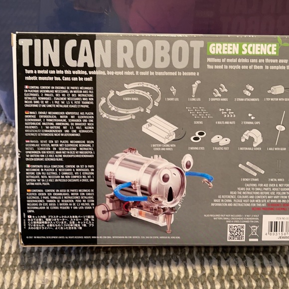 Green Science Toys Tin Can Robot Kit New In Box Poshmark